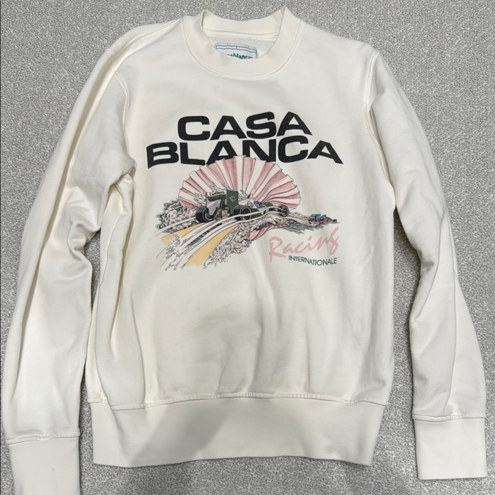 Casablanca xs racing White Graphic Sweater